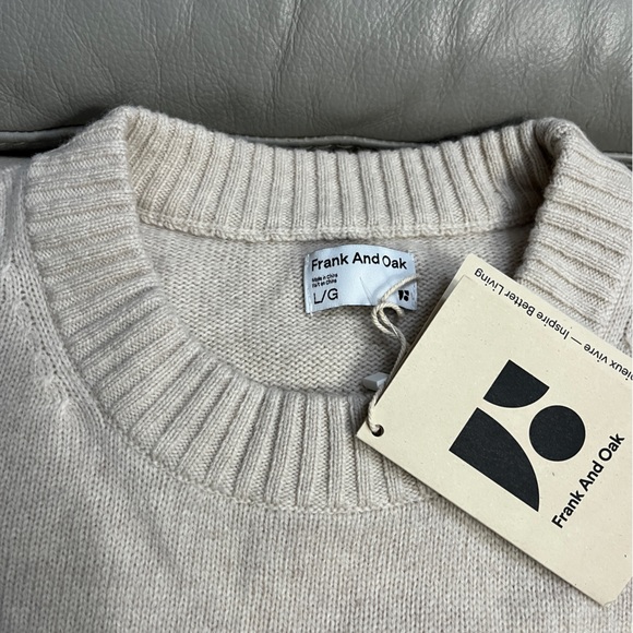 NWT - Frank & Oak Women’s Lambswool Blended Striped Sweater - Size L, XL - Picture 7 of 9